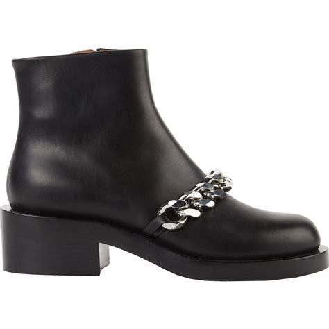 givenchy laura chain leather ankle boots|givenchy boots women.